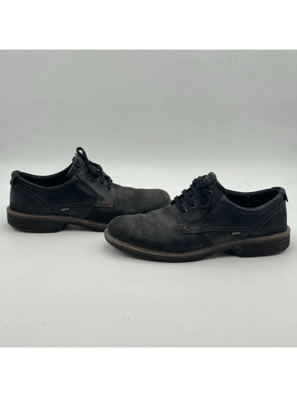 ECCO Mens EU 46 Turn GTX Waterproof Black Leather Oxford Shoes Low Top GoreTex - Picture 3 of 9